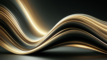 Elegant Abstract Black and Gold Flowing Wave Background