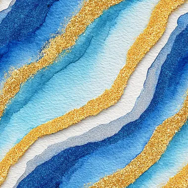 Elegant Abstract Watercolor Flow of Silver and Gold Elegant Abstract Watercolor Flow of Silver and Gold