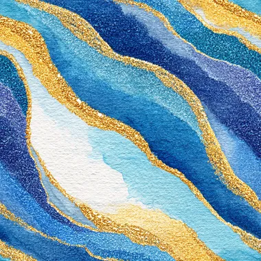 Elegant Abstract Watercolor Waves of Silver and Blue Elegant Abstract Watercolor Waves of Silver and Blue