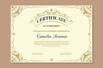 Elegant award certificate template Free Vector