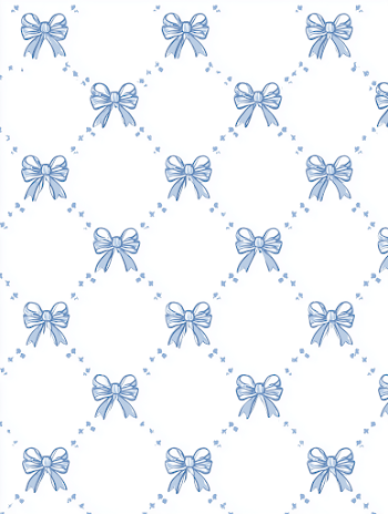 Elegant Baby Blue Bow Pattern for Luxurious Pajamas