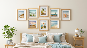 Elegant Bedroom Wall Art Arrangement