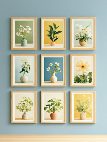 Elegant Bedroom Wall Art Arrangement