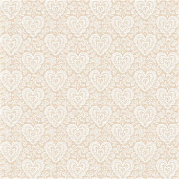 Elegant Beige Heart Lace Seamless Pattern