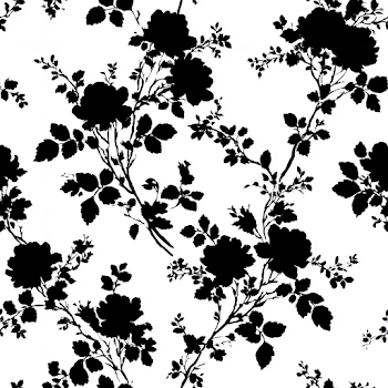 Elegant Black Rose Floral Pattern