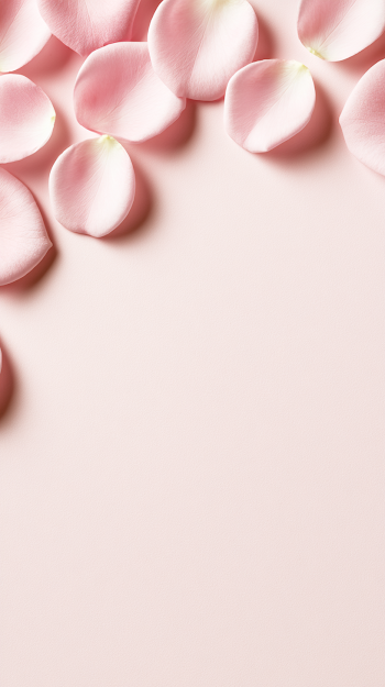 Elegant Blush Pink Rose Petals on Soft Pastel Background