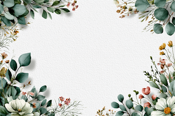 Elegant Botanical Watercolor Wedding Frame