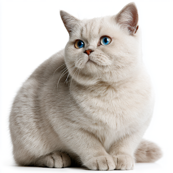 Elegant British Shorthair Cat with Lilac Coat