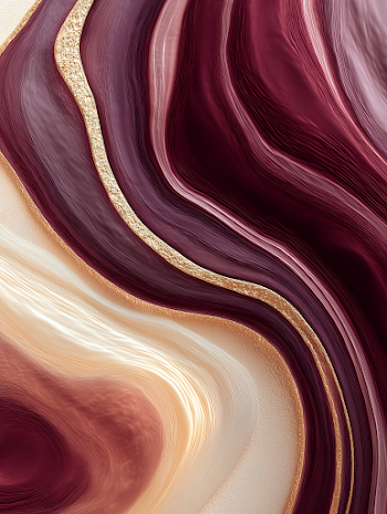Elegant Burgundy and Ivory Abstract Marble Design
