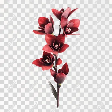 Elegant Burgundy Cymbidium Orchid Blossom Elegant Burgundy Cymbidium Orchid Blossom