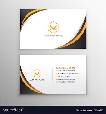 Elegant business card template vector image
