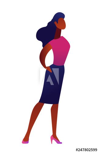 Elegant businesswoman standing vector illustration