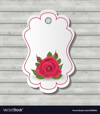  					Elegant card with red rose for Valentine Day vector image														