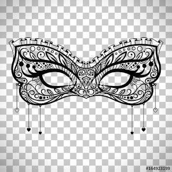 Elegant carnival mask on transparent background" Stock image and ...