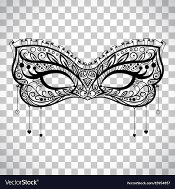 Elegant carnival mask on transparent background Vector Image