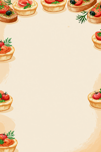 Elegant Catering Menu Design with Appetizers