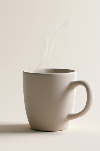 Elegant Ceramic Coffee Mug with Steam