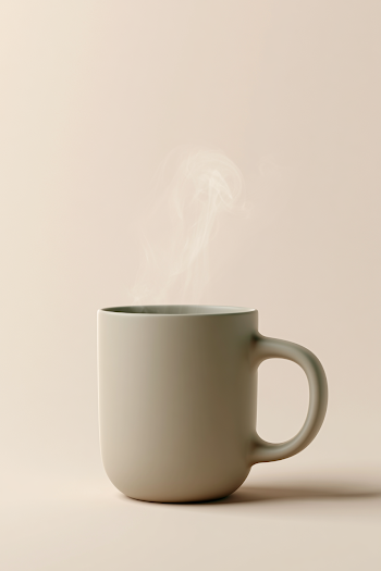 Elegant Ceramic Coffee Mug with Steam