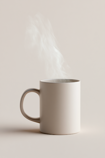 Elegant Ceramic Coffee Mug with Steam