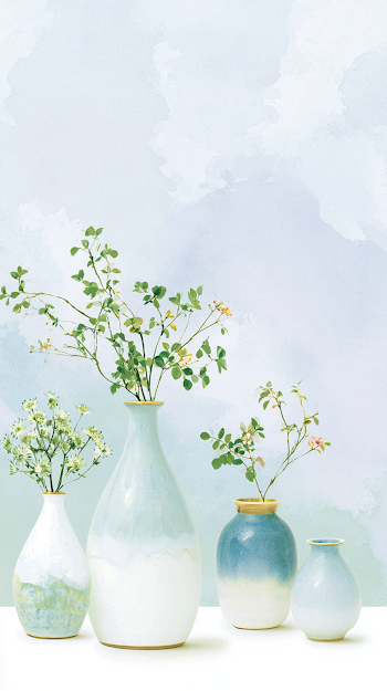 Elegant Ceramic Vases with Fresh Flowers