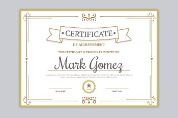 Elegant certificate award template concept Free Vector
