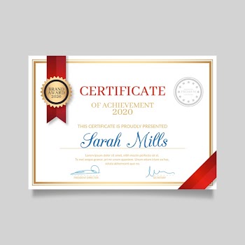 Elegant certificate of appreciation Free Vector