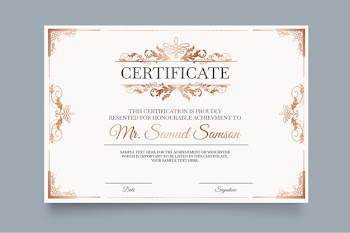Elegant certificate template design Free Vector