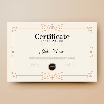 Elegant certificate template Free Vector