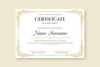Elegant certificate template Free Vector