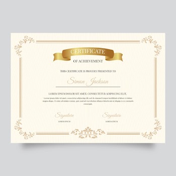 Elegant certificate template Free Vector