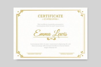 Elegant certificate template Free Vector
