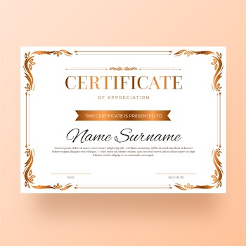 Elegant certificate template Free Vector