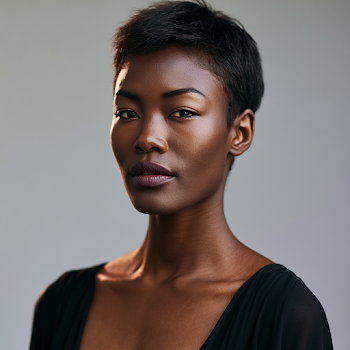 Elegant Charismatic Woman with Short Hair