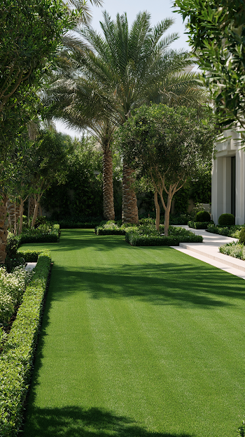 Elegant Classic Garden Design in UAE Villa