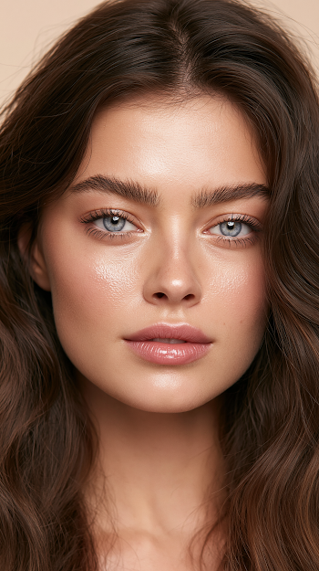 Elegant Close-Up Portrait of a Young Woman