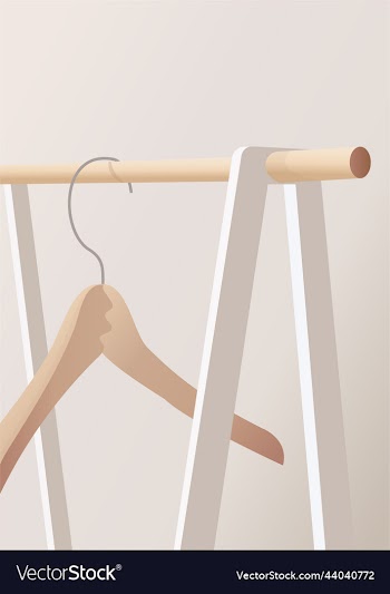 elegant clothes hanger wardrobe fashion and