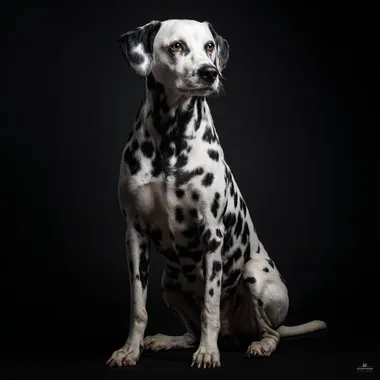Elegant Dalmatian Dog in Studio Lighting Elegant Dalmatian Dog in Studio Lighting