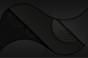 Elegant dark background with golden details concept Free Vector