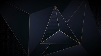 Elegant dark background with golden lines Free Vector
