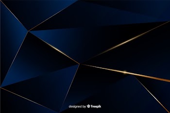 Elegant dark blue polygonal background Free Vector