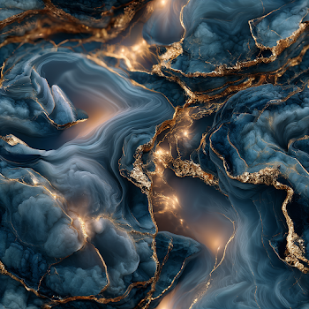 Elegant Deep Indigo Marble Texture with Gold Veining