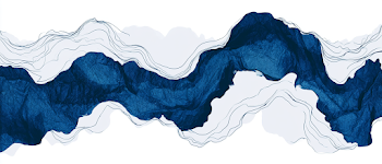 Elegant Deep Navy Blue Ink Flow Abstract