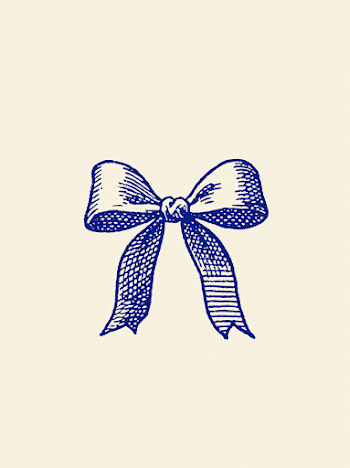 Elegant Detailed Ribbon Bow on Cream Background