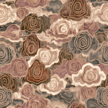 Elegant East Asian Swirling Cloud Pattern