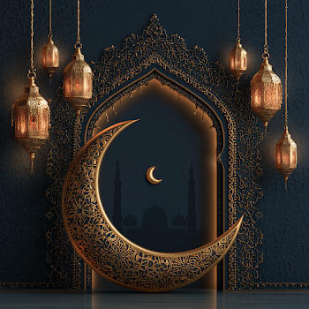 Elegant Eid Al-Adha Greeting Card Design