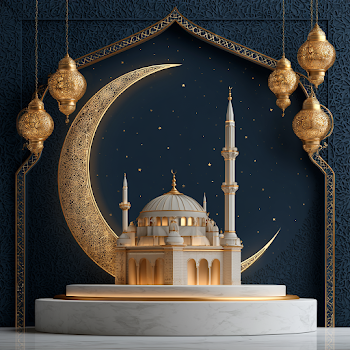 Elegant Eid Al-Adha Greeting Card Illustration