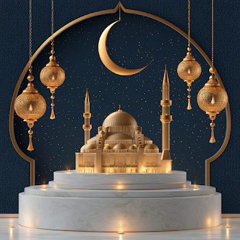 Elegant Eid Al-Adha Greeting Card Illustration
