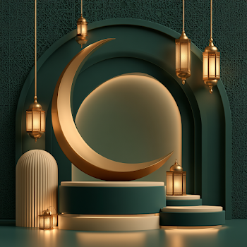 Elegant Eid Mubarak Celebration Scene