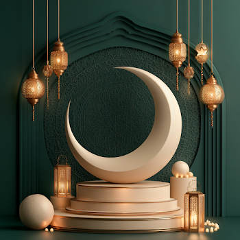 Elegant Eid Mubarak Greeting Scene