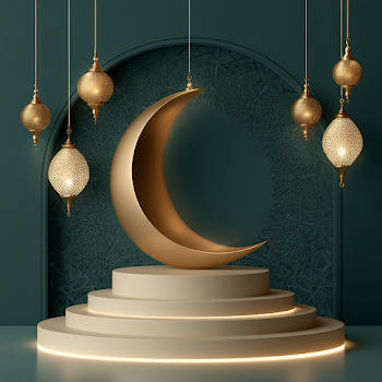 Elegant Eid Mubarak Greeting Scene